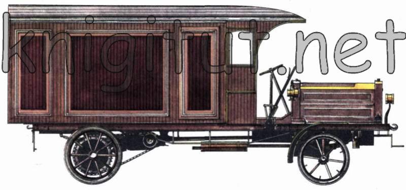 Грузовик фирмы «Бюссинг», 6 цилиндров, 38 л. с, 1913 г.